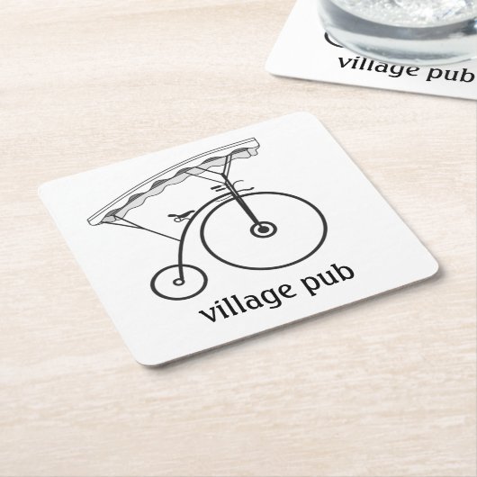 Village Pub Rechteckiger Pappuntersetzer (angewinkelt)