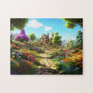 Village Spring Illustration Puzzle