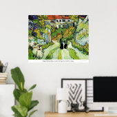 Village Street and Steps in Auvers by van Gogh Poster (Heimbüro)