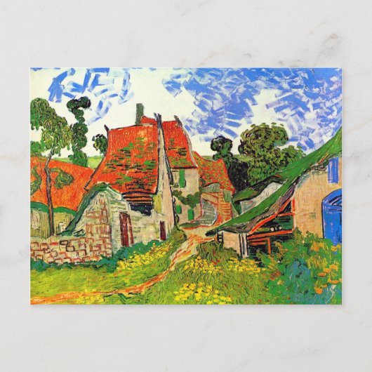 Village Street Auvers Van Gogh Fine Art Postkarte (Vorderseite)