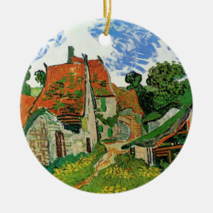 Village Street by Vincent van Gogh Keramik Ornament
