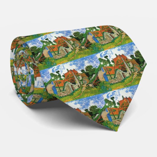 Village Street by Vincent van Gogh Krawatte (Gerollt)