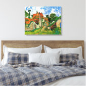 Village Street in Auvers, Vincent van Gogh Leinwanddruck (Insitu (Schlafzimmer))