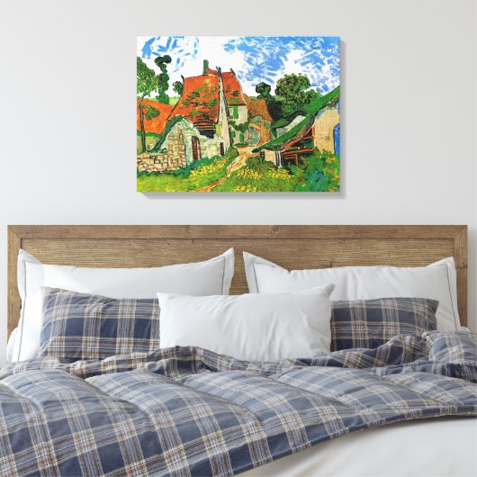 Village Street in Auvers, Vincent van Gogh Leinwanddruck (Insitu (Schlafzimmer))