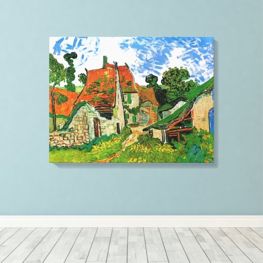 Village Street in Auvers, Vincent van Gogh Leinwanddruck (Insitu (Holzboden))