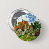 Village Street in Auvers von Vincent Van Gogh Button (Vorne & Hinten)