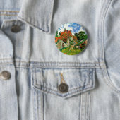 Village Street in Auvers von Vincent Van Gogh Button (Beispiel)