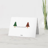 Village Street in einer Winternacht mit Star Card Karte (Rückseite)