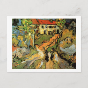 Village Street Steps Two Figures Van Gogh Fine Art Postkarte