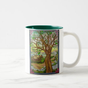 Village Tree Spirit Green Coffee Tasse