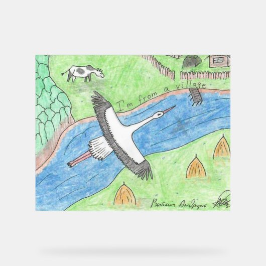 Village Vibes Acrylschild (Vorderseite)