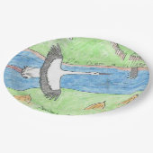 Village Vibes Pappteller (Schrägansicht)