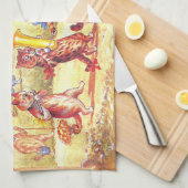 Village Wedding Cats von Louis Wain Geschirrtuch (Viertel Falte)