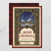 Village Weihnachten Jugendstil Vintager Urlaub (Vorne/Hinten)