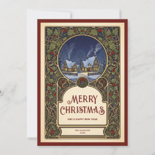 Village Weihnachten Jugendstil Vintager Urlaub