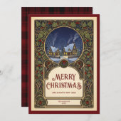 Village Weihnachten Jugendstil Vintages Foto (Vorne/Hinten)