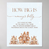 Village Winter Holiday Wie groß ist Mama's Bauch Poster (Vorne)