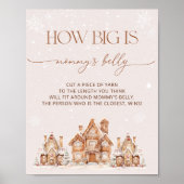 Village Winter Holiday Wie groß ist Mama's Bauch Poster (Vorne)