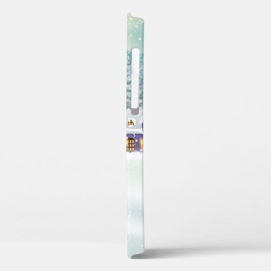 Village Winterlandschaft mit schneebedeckten Häuse Case-Mate iPhone Hülle (Rückseite / Links)