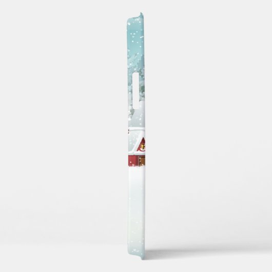 Village Winterlandschaft mit schneebedeckten Häuse Case-Mate iPhone Hülle (Rückseite / Rechts)