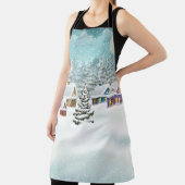 Village Winterlandschaft mit schneebedeckten Häuse Schürze (InSitu)