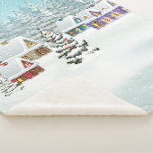 Village Winterlandschaft mit schneebedeckten Häuse Sherpadecke (3/4)