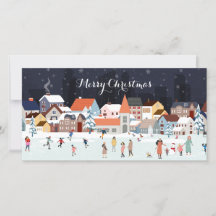 Village Winterweihnachtszene mit Foto