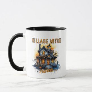 Village Witch Spooky Spuk House Halloween Tasse