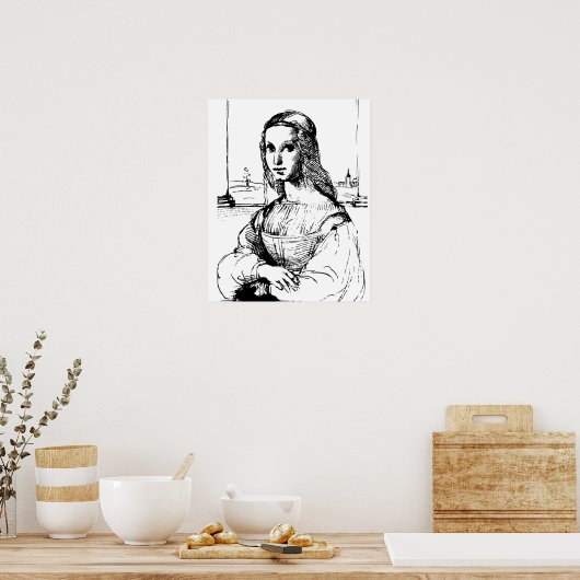 Villager Monalisa Kunst Poster (Küche)