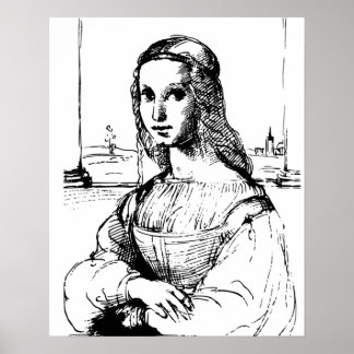 Villager Monalisa Kunst Poster