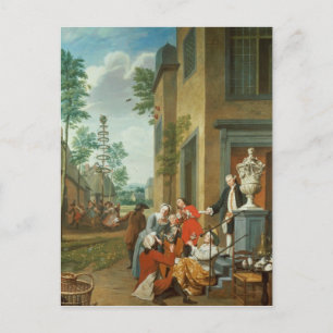 Villagers Merrymaking Feiertagspostkarte