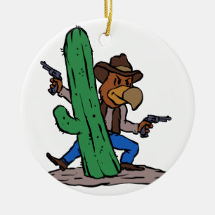 Villain Hawk Cartoon Hintergrundfarbe Keramik Ornament