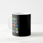 Villain Letter Abc Learning Boys Matching Evil Alp Kaffeetasse (Vorderseite Links)