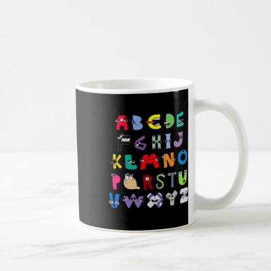 Villain Letter Abc Learning Boys Matching Evil Alp Kaffeetasse (Rechts)