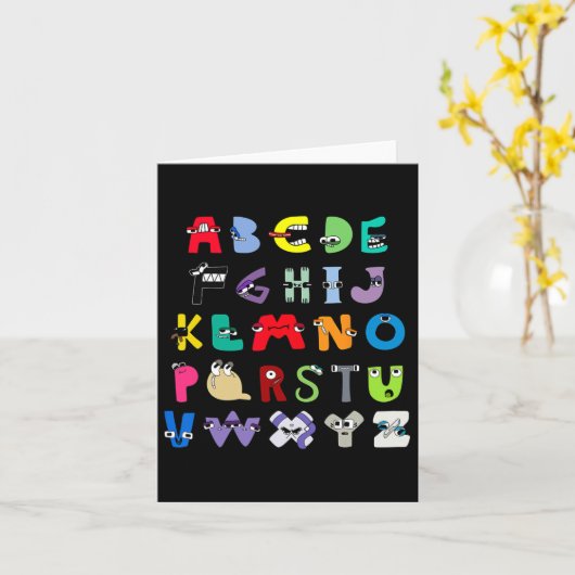 Villain Letter Abc Learning Boys Matching Evil Alp Karte (Gelbe Blume)