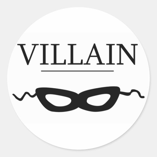 Villain Runder Aufkleber (Vorderseite)