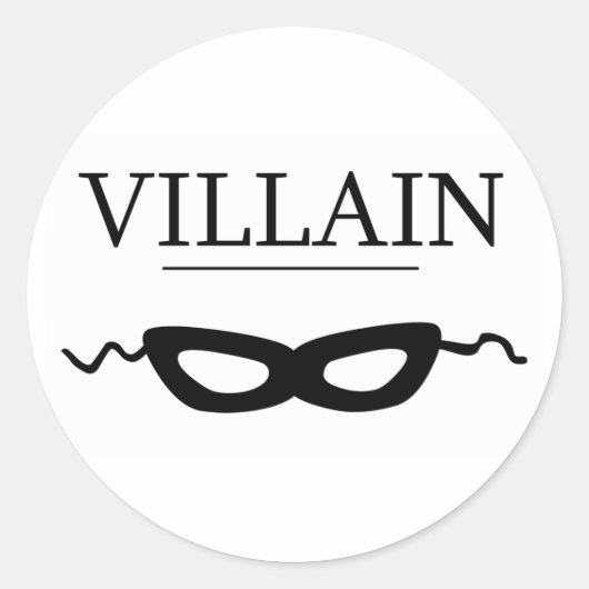 Villain Runder Aufkleber (Vorderseite)