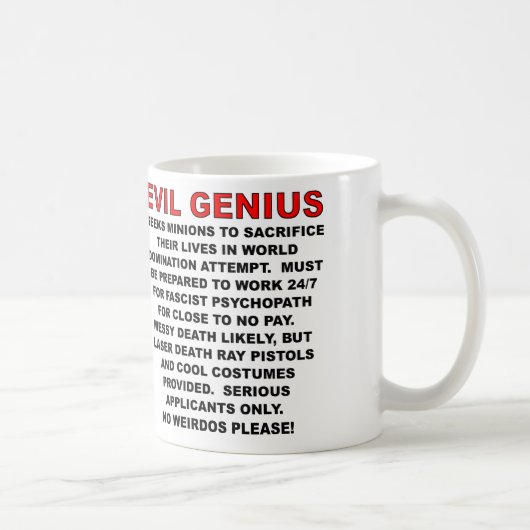 Villain Woll Ad Funny Mug Kaffeetasse (Rechts)