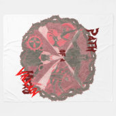 Villains Emblem "Pfad eines Helden" (mit Titel) Fleecedecke (Vorderseite (Horizontal))