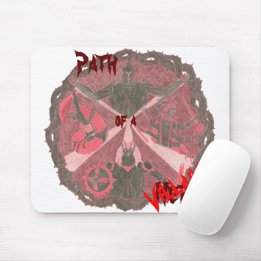 Villains Emblem "Pfad eines Helden" (mit Titel) Mousepad (Mit Mouse)
