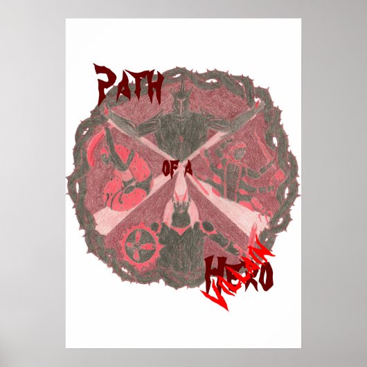 Villains Emblem "Pfad eines Helden" (mit Titel) Poster (Vorne)