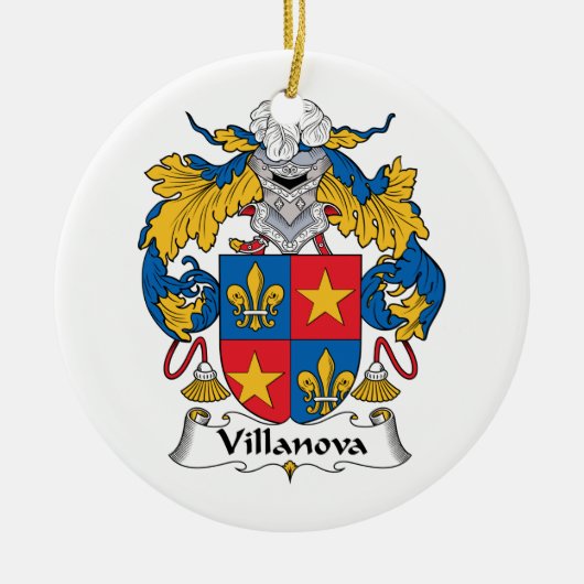 Villanova Familienwappen Keramik Ornament (Vorne)