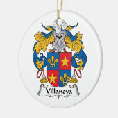Villanova Familienwappen Keramik Ornament (Links)