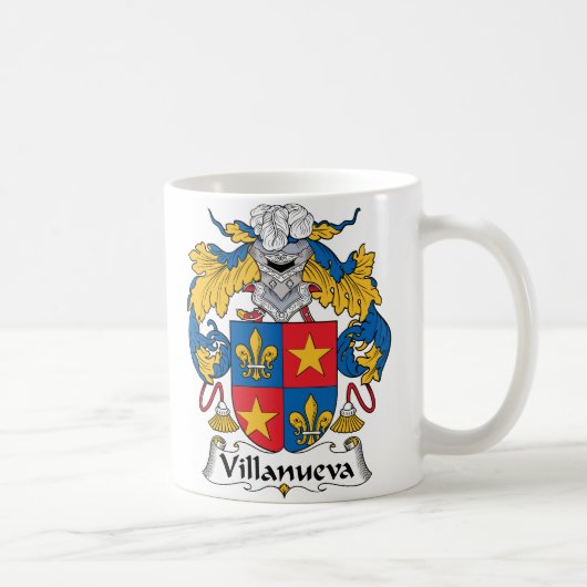 Villanueva Familienwappen Kaffeetasse (Rechts)