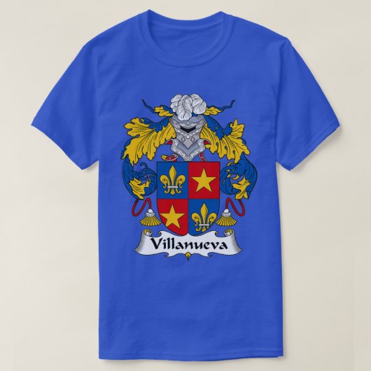 Villanueva-Wappen-Familienwappen T-Shirt (Design vorne)