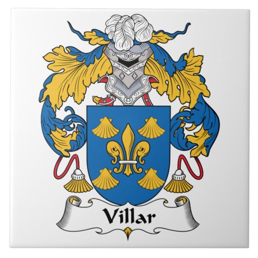 Villar Familienwappen Fliese (Vorderseite)