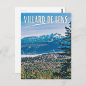 Villard-de-Lens Skistation Postkarte (Vorne/Hinten)