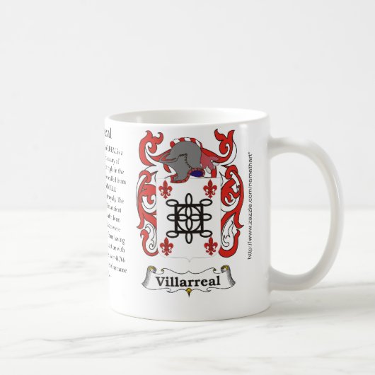 Villarreal, der Ursprung, Bedeutung und das Wappen Kaffeetasse (Rechts)