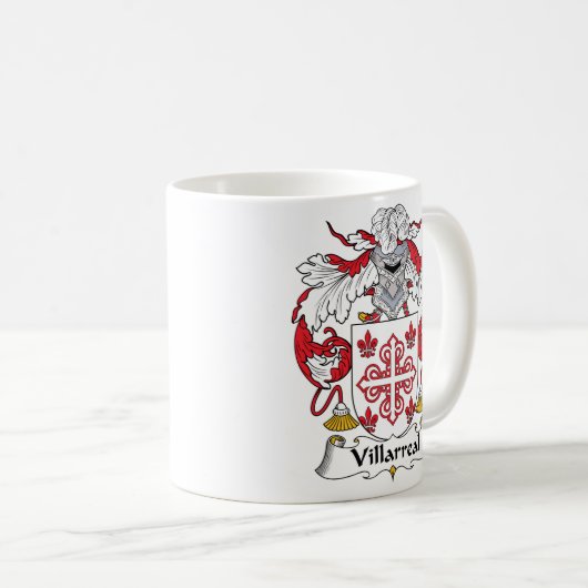 Villarreal-Familienwappen Kaffeetasse (VorderseiteRechts)