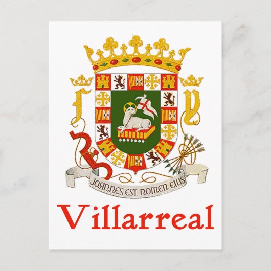 Villarreal Schild Puerto Rico Postkarte (Vorderseite)